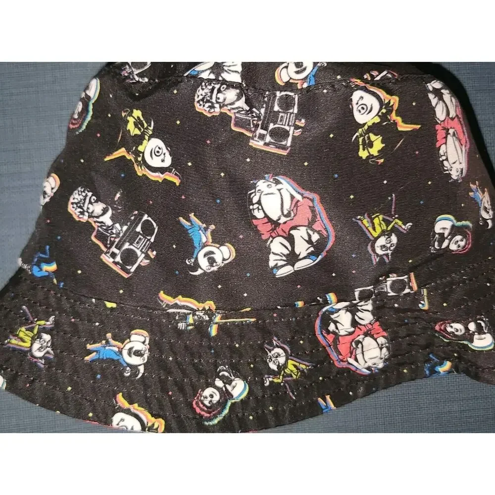 Sing 2 Bucket Hat Black Cartoon Characters Graphic Print Novelty‎